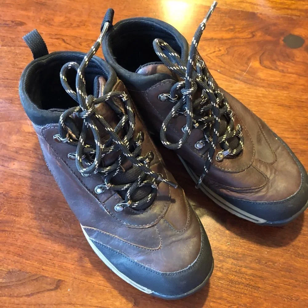 Timberland 22913M Brown Hiking Trail Ankle Leather Boot Boy's Youth U.S. 3.5